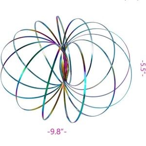 Magic Flow Rings, Stainless Steel Magic Bracelet, Toy 1PCS (Rainbow)